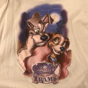 Disney Store Studio Collection “Lady & the Tramp” T-shirt XL NWOT